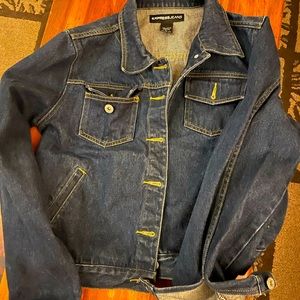 Express Jeans denim jacket.  Size large.  Perfect for Spring or Summer nights.